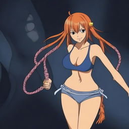 Create an image of Nami, the thief, from One Piece