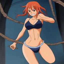 Create an image of Nami, the thief, from One Piece