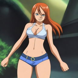 Create an image of Nami, the thief, from One Piece