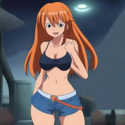 Create an image of Nami, the thief, from One Piece