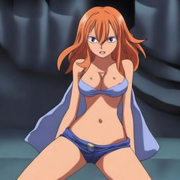 Create an image of Nami, the thief, from One Piece