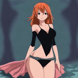 Create an image of Nami, the thief, from One Piece