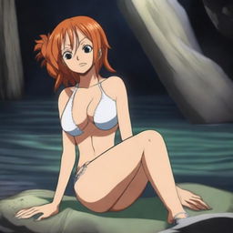 Create an image of Nami, the thief, from One Piece