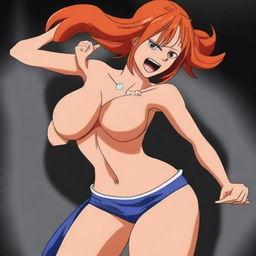 Create an image of Nami, the thief, from One Piece