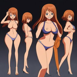 Create an image of Nami, the thief, from One Piece