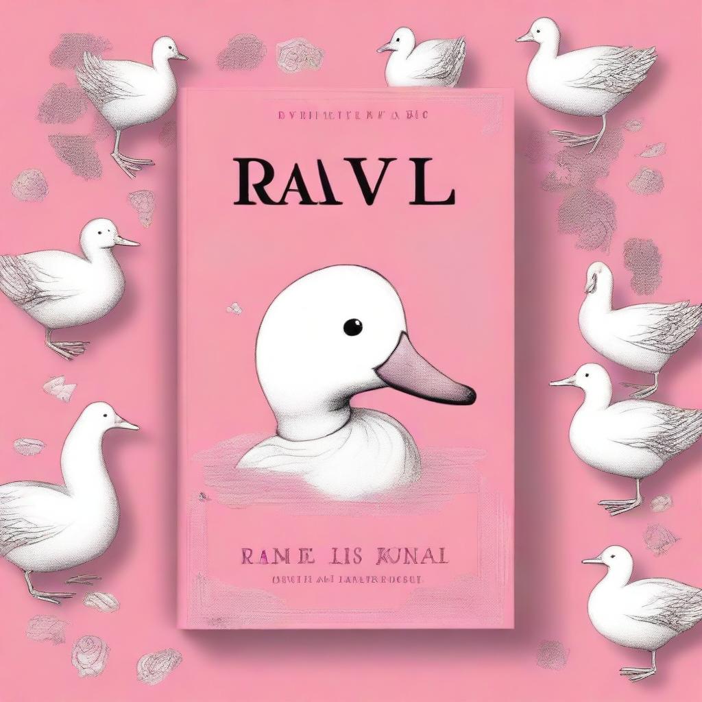 An artistic book cover for a book titled 'Ravel' with a romantic manga drawing theme