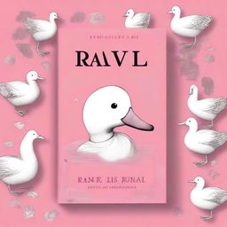 An artistic book cover for a book titled 'Ravel' with a romantic manga drawing theme