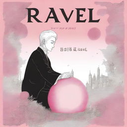 Create a book cover titled 'Ravel' with an artistic, manga, and romantic theme