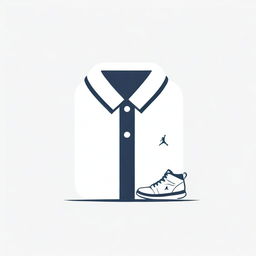 Logo featuring a polo shirt casually draped over a Jordan sneaker, representing a clothing brand