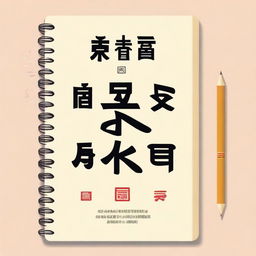 A cover for a Chinese stroke order practice notebook