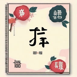 Design a cover for a Chinese stroke order practice notebook