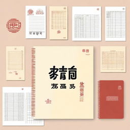 Design a cover for a Chinese stroke order practice notebook