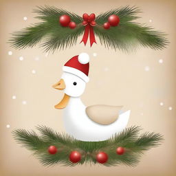 Create an image of cute goose wood ornaments for Christmas