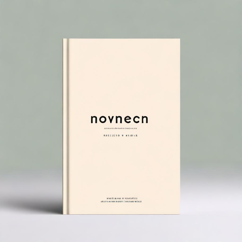 Create a simple book cover design with a clean and minimalistic style