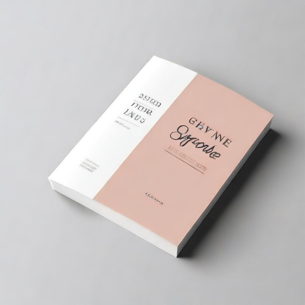 Create a simple book cover design with a clean and minimalistic style