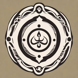 Create an image featuring a meditation symbol surrounded by the symbols of water, air, fire, and land