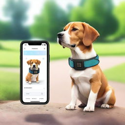 A digital pet featuring a dog and a cat, both wearing tracking collars equipped with a radio frequency safety system