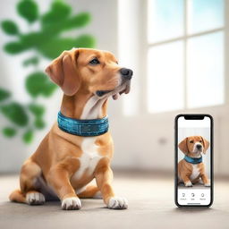 A digital pet featuring a dog and a cat, both wearing tracking collars equipped with a radio frequency safety system