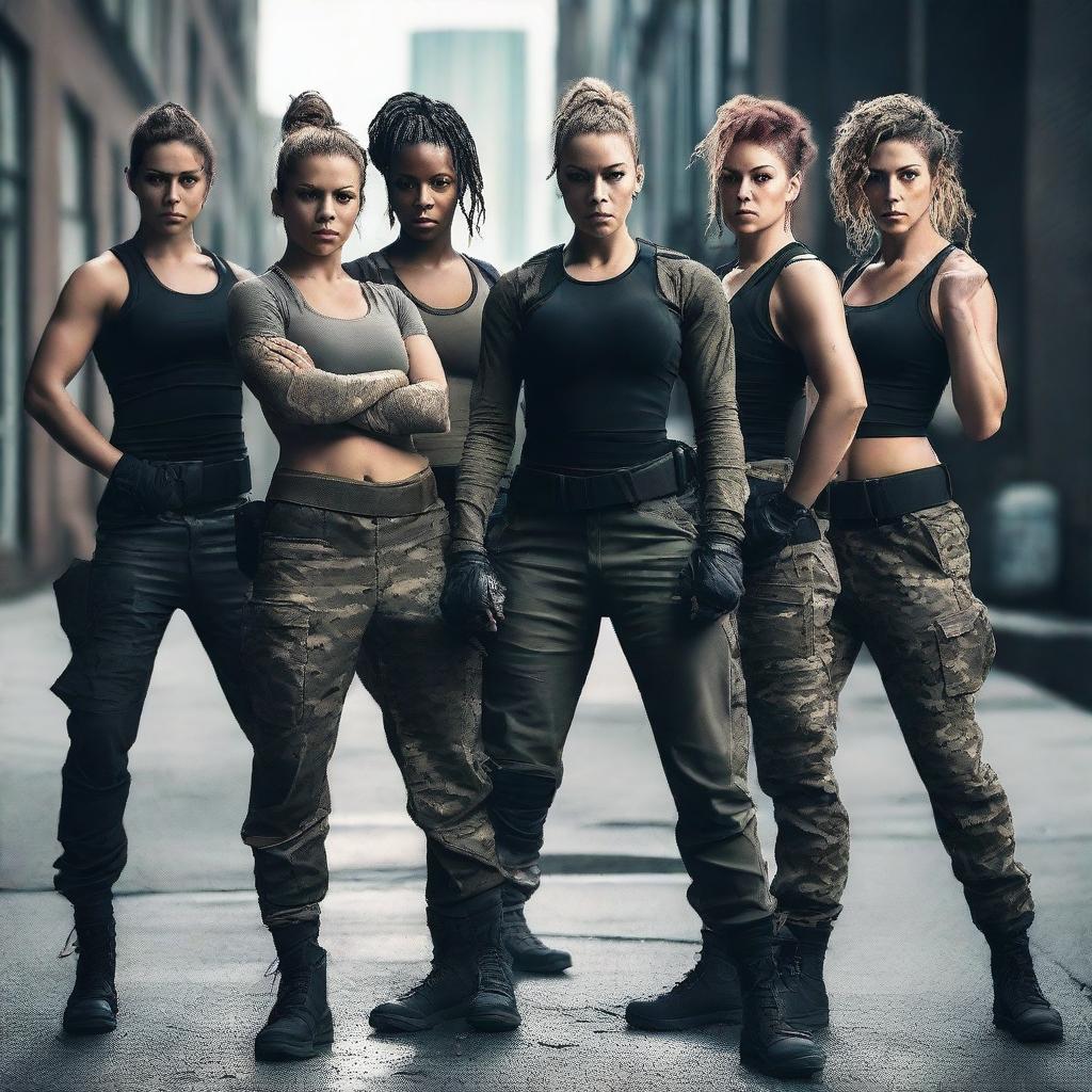 A group of badass women standing together, exuding strength and confidence