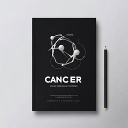 Create a black book cover titled 'Cancer: Causes and Protection' edited by Dr