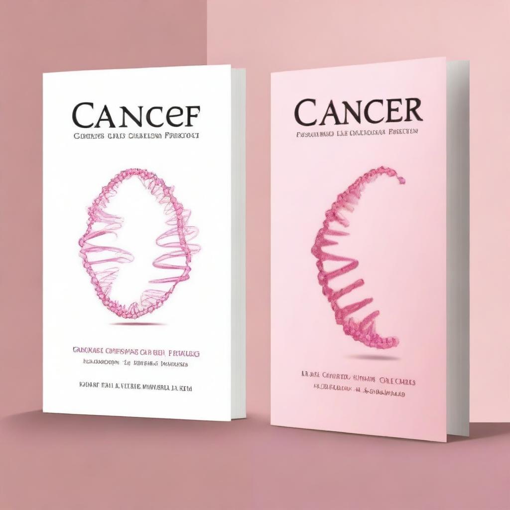 Create a book cover titled 'Cancer: Causes and Protection' by Dr