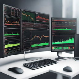 A detailed and modern illustration of a sophisticated financial trading system