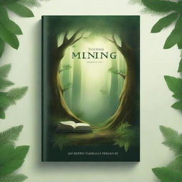 Create a captivating book cover featuring a mysterious forest with an ancient hidden temple