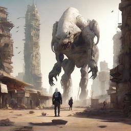 A post-apocalyptic dystopian desert futuristic city that looks good and liveable