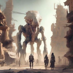 A post-apocalyptic dystopian desert futuristic city that looks good and liveable