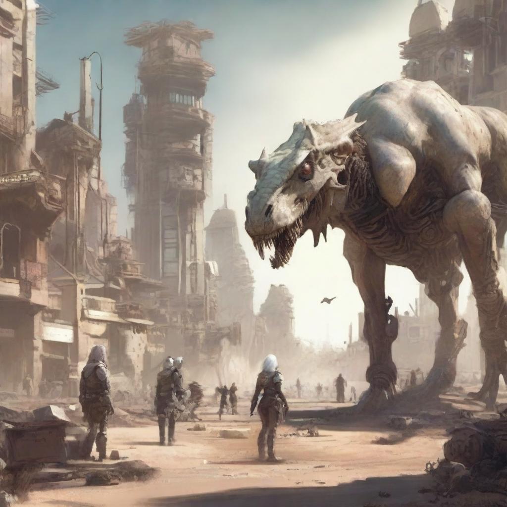 A post-apocalyptic dystopian desert futuristic city that looks good and liveable