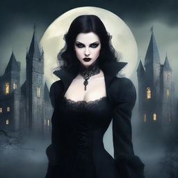 Design a vampire character for a gothic novel cover