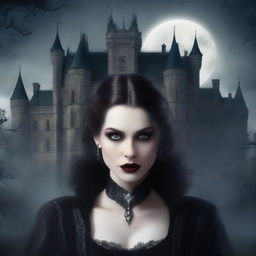 Design a vampire character for a gothic novel cover