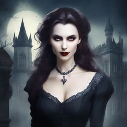 Design a vampire character for a gothic novel cover