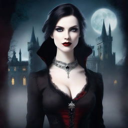Design a vampire character for a gothic novel cover