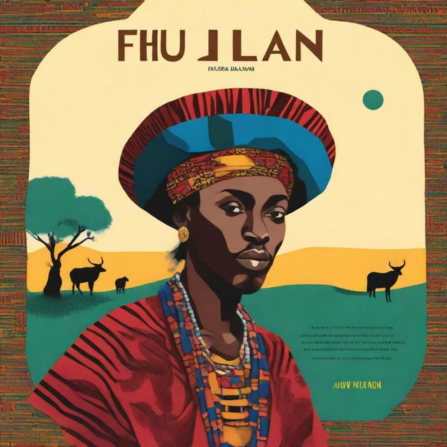 Create a captivating book cover that celebrates Fulani culture