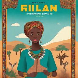 Create a captivating book cover that celebrates Fulani culture