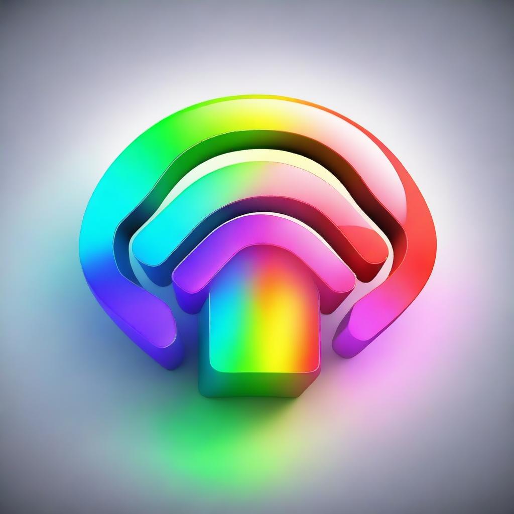 A modern, sleek image depicting a WiFi symbol with vibrant colors