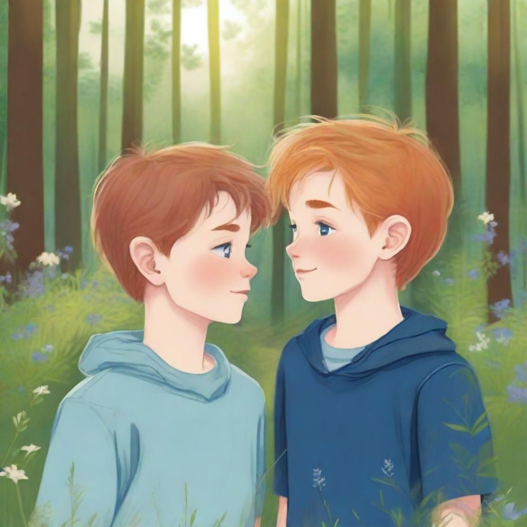 A boys love image featuring two boys in a 9:16 aspect ratio