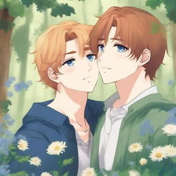 A yaoi book cover image with a 9:16 aspect ratio