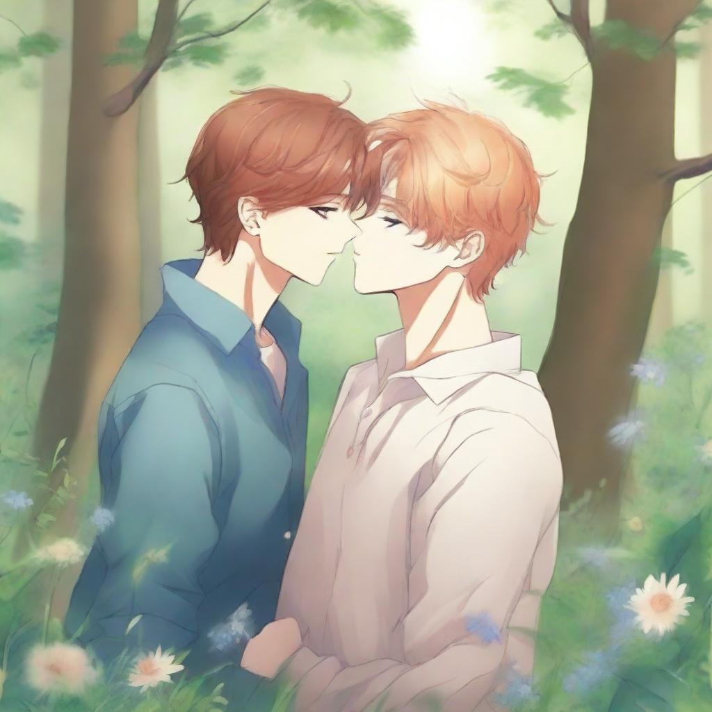 A yaoi book cover image with a 9:16 aspect ratio