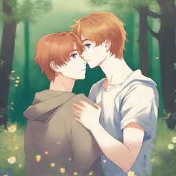 A yaoi book cover image with a 9:16 aspect ratio