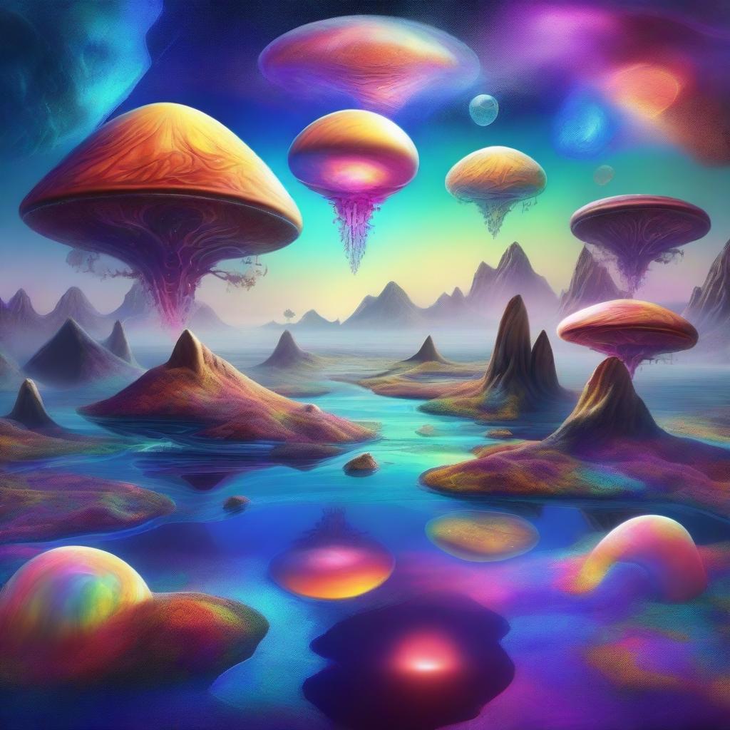 A surreal and imaginative scene that defies all known conventions and expectations