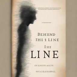 Create a book cover featuring the title 'BEHIND THE LINE', the subtitle 'An Enigma To Reveal', and the author's name 'Syed Musharaf'