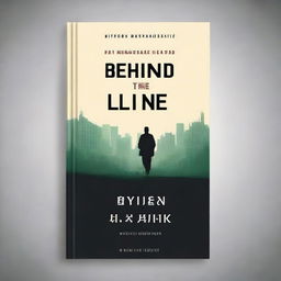 Create a book cover for a book titled 'BEHIND THE LINE' by Syed Musharaf