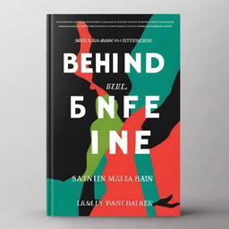 Create a very catchy book cover with the title 'BEHIND THE LINE' prominently displayed and the author's name 'Syed Musharaf' clearly visible