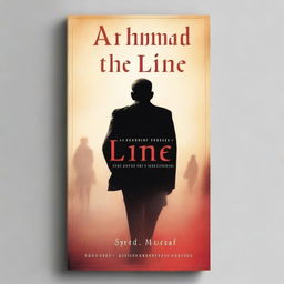 Create a book cover with the title 'BEHIND THE LINE' and the subtitle 'An Enigma To Reveal', authored by Syed Musharaf