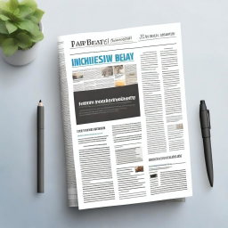 Create a professional and modern cover page for LinkedIn featuring the newspaper 'Industry Beat'