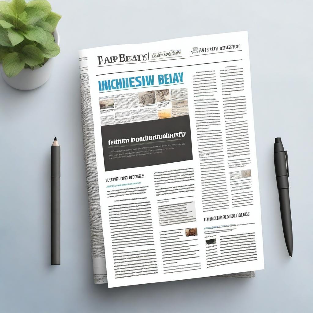 Create a professional and modern cover page for LinkedIn featuring the newspaper 'Industry Beat'