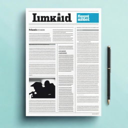 Create a professional and modern cover page for LinkedIn featuring the newspaper 'Industry Beat'