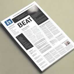 Create a professional and modern cover page for LinkedIn featuring the newspaper 'Industry Beat' with the recommended resolution of 1128 x 191 pixels